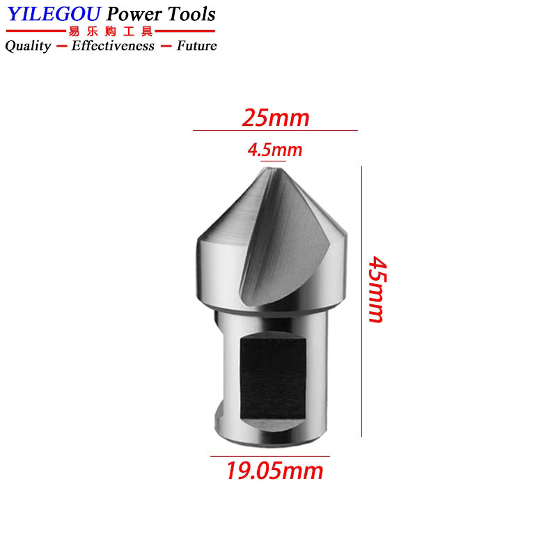 CHTOOLS HSS-Senker mit 3/4 Zoll Weldonschaft, 3-Klingen Anfastschneider 90 Grad in Silber für magnetische Bohrmaschinen - Bild 2