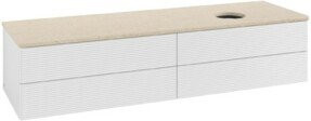 V&B Waschtischunterschrank Antao mit Frontstruktur in Weiß, B/T: 160 x 50 cm - Bild 1