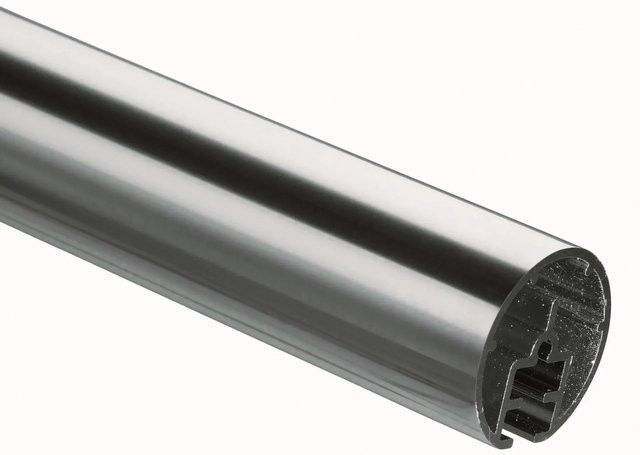 Dolle Handlauf rund aus Aluminium in Silber, Länge: 200 cm, Durchmesser: 4 cm - Bild 1