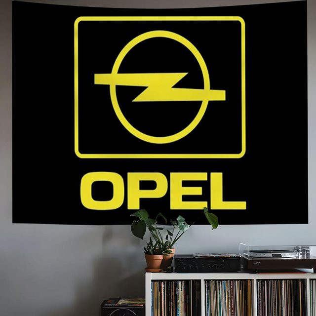 Opel Motorsport Flagge Schwarz B: 120 cm, H: 180 cm - Bild 1