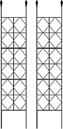 2er-Set Rankgitter aus Eisen für Kletterpflanzen von Hardin, Schwarz, B: 30 cm, H: 140 cm