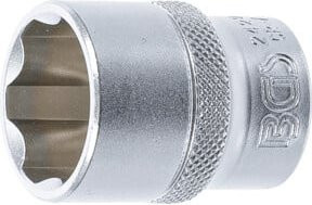 BGS Steckschlüssel-Einsatz Super Lock mit 12,5 mm (1/2") Antrieb und 22 mm Schlüsselweite in Silber aus Edelstahl - Bild 1