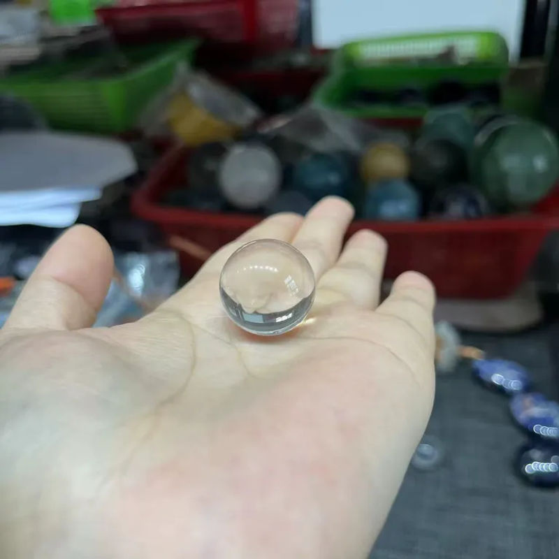5 Stück transparente Quarzkugeln von sisterstone als polierte Kristallkugeln zur Dekoration und für Reiki - Bild 4