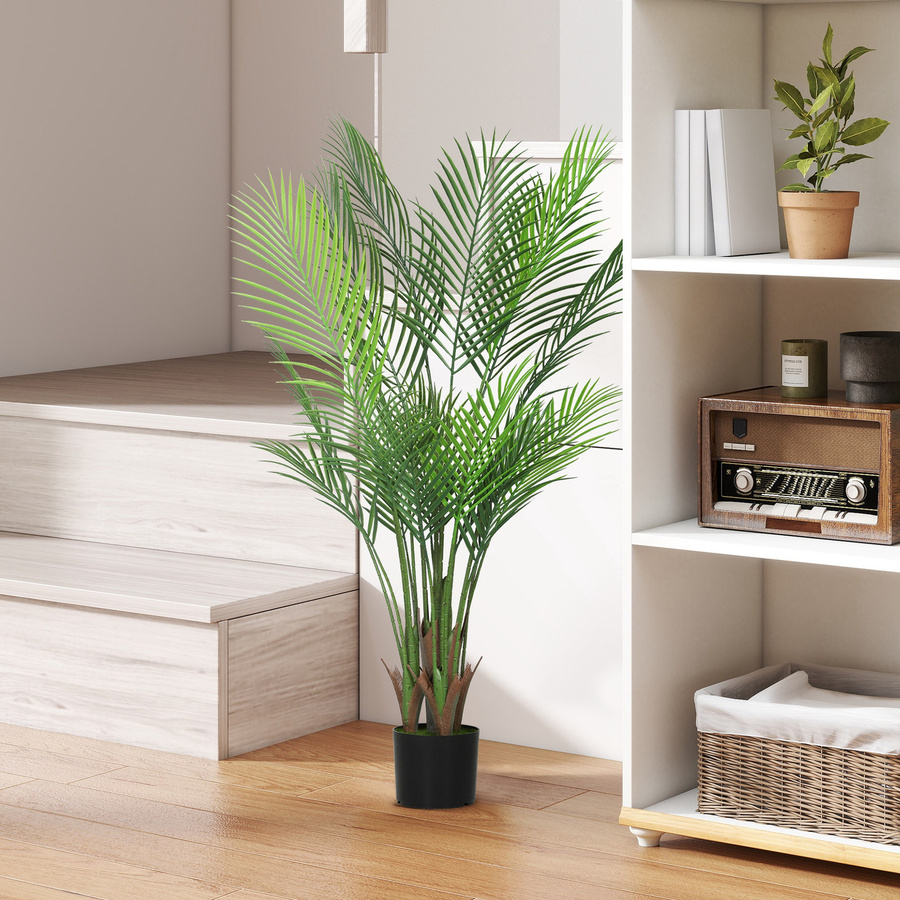 HOMCOM Künstliche Innenpalme in Grün mit Kunststofftopf, Höhe: 120 cm - Bild 2