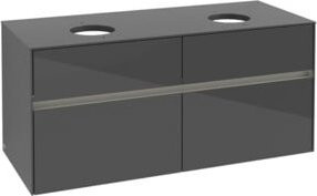 V&B Waschtischunterschrank Collaro in Glossy Grey mit Platz für 2 Waschbecken, B/H/T: 120 x 54,8 x 50 cm - Bild 1