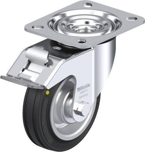 Blickle 299 L-V 100R-FI-EL Lenkrolle mit Feststeller, Rad-Durchmesser: 100 mm, Tragfähigkeit: 70 kg, verzinkter Stahl - Bild 1