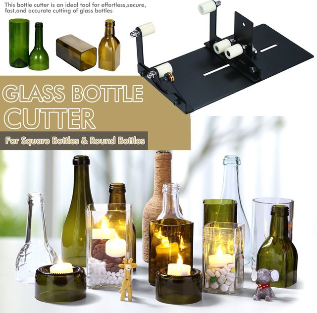 QDS Glasflaschen-Cutter zur DIY-Glas-Skulptur und zum professionellen Schneiden von Wein- und Bierflaschen - Bild 1