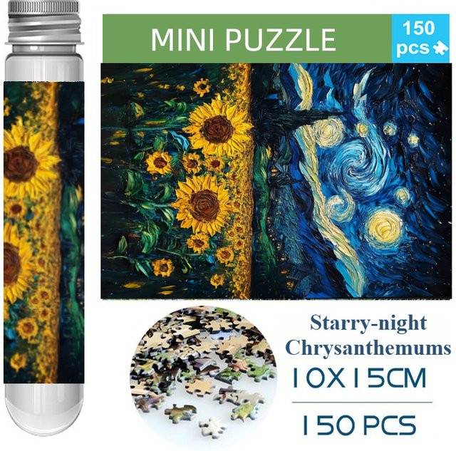 Sternennacht-Chrysanthemen Puzzle, 150 Teile - Bild 1
