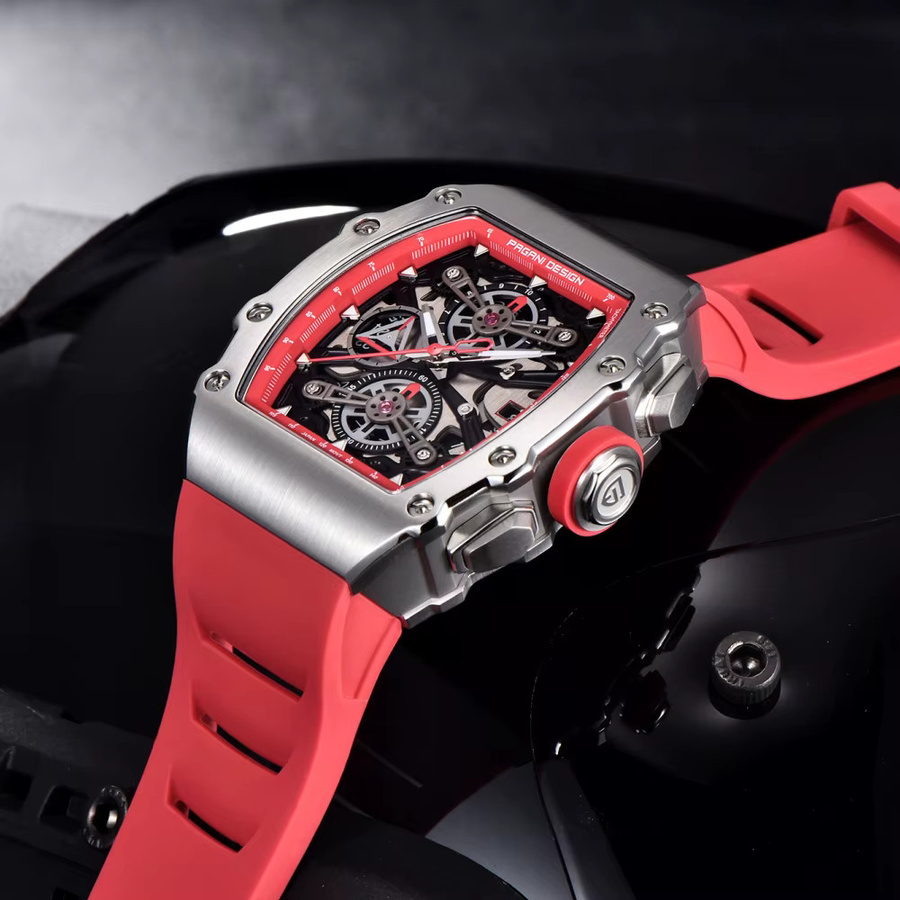 PAGANI DESIGN Chronograph, Quarz, Edelstahl, 40 mm, Herren, Schwarz, Silber - Bild 2