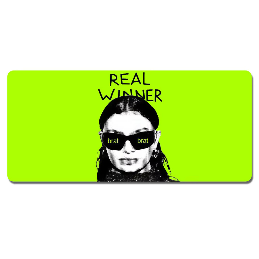 Singer Art Cool C-Charli XCX B-Brat Mauspad in Grün, rutschfestes und verdicktes Desktop-Mauspad mit Lockedge für Gaming und Büro - Bild 7