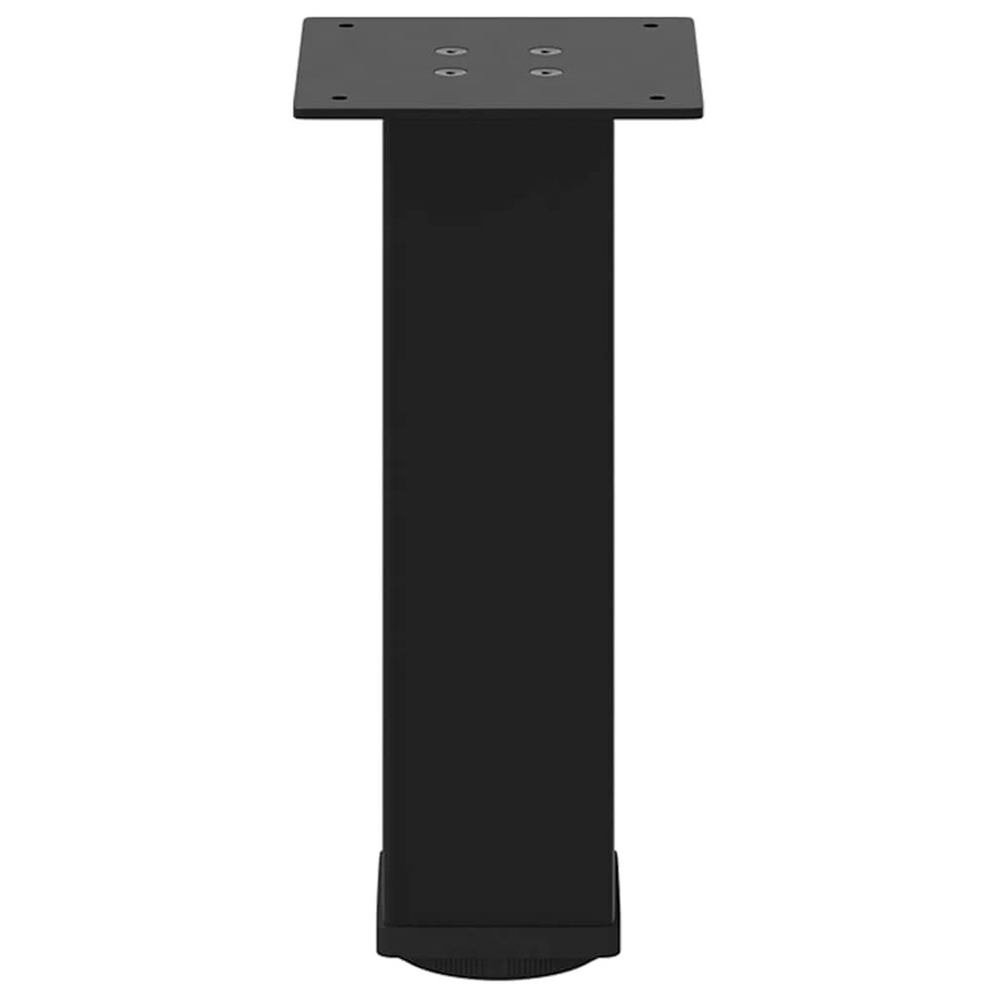 vidaXL Couchtischbeine Set aus 4 Stück in Schwarz Matt aus Stahl, Höhe: 44 cm - Bild 5