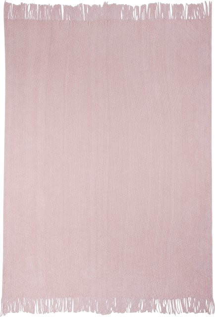 LIVARNO HOME Chenille-Plaid in Pink, B/B: 170 x 130 cm - Bild 1