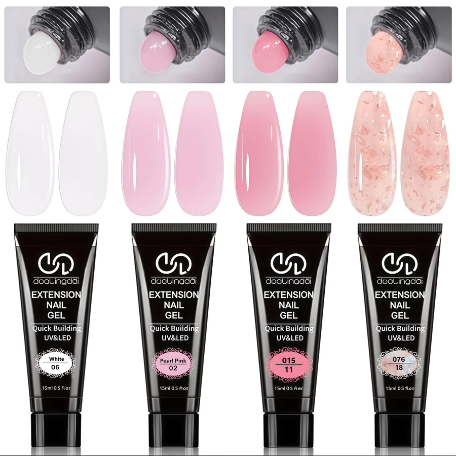 DUOLINGDAI Poly Gel Nagel-Set, 4 Farben, Glänzend - Bild 2
