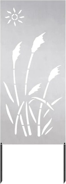vidaXL Garten Sichtschutz-Paravent aus Edelstahl in Silber, B/H: 50 x 140 cm - Bild 1