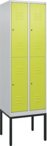 C+P Doppelstock-Spind Classic PLUS mit 2 Abteilen in Viridingrün, B/T/H: 60 x 50 x 212 cm - Bild 1