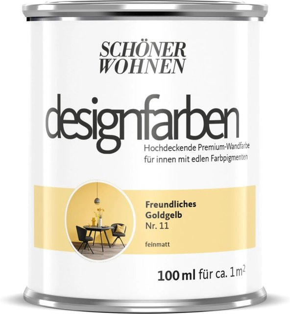 Schöner Wohnen Designfarbe Holz in Goldgelb, 100 ml - Bild 1