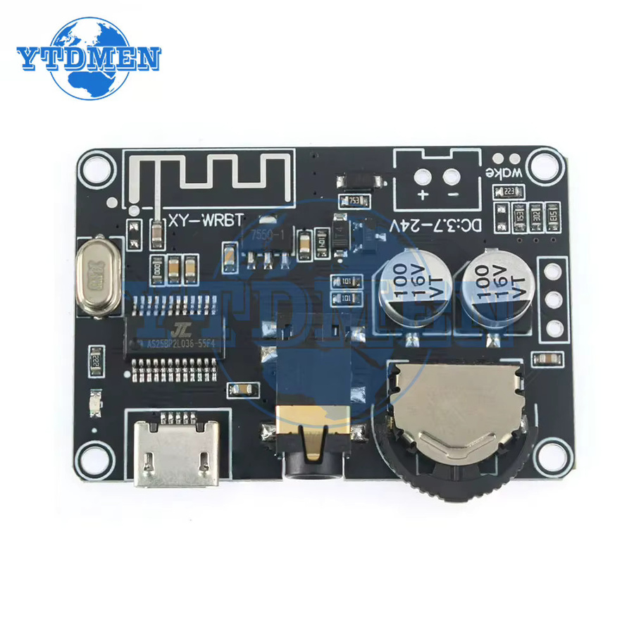 YTDMEN Bluetooth 5.0 Stereo MP3 Modul mit verlustfreiem Audio und einstellbarer Spannung für Lautsprecher Verstärker, Schwarz - Bild 2