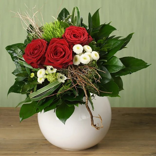 Blumenstrauß Edelweiß Rot-weiß - Bild 1