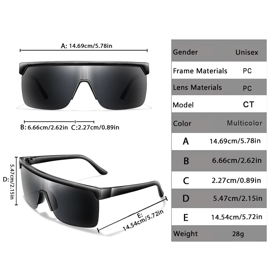 LOISRUBY Sportsonnenbrille, Unisex, Vollrand, Wrap, Kunststoff - Bild 2