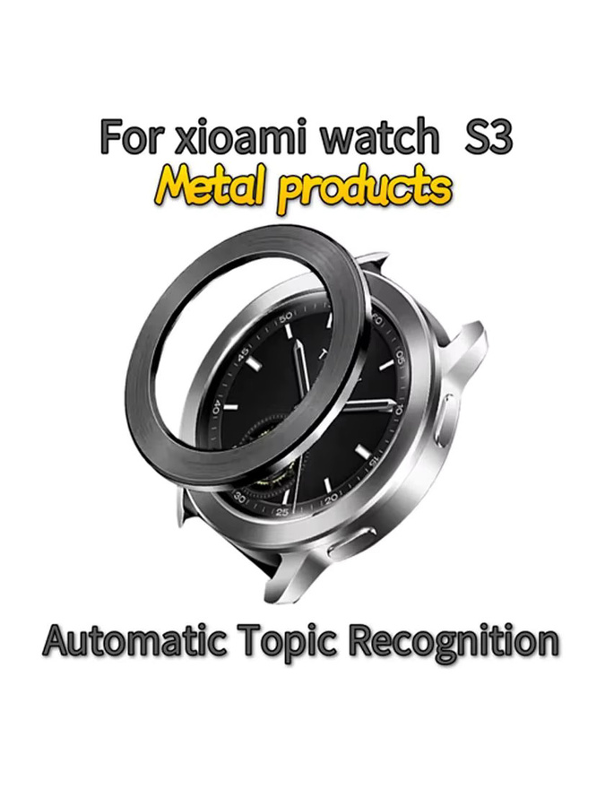 Xiaomi Watch S3 Original Metalllünette aus Edelstahl in Schwarz und Silber mit Regenbogen-Effekt - Bild 1