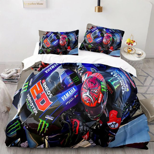 Marquez 93 Bettwäsche-Set mit 3D-Druck aus Mikrofaser, Bettbezug und Kissenbezüge, Mehrfarbig, B/H: 210 x 210 cm - Bild 1