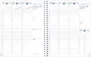 Quo Vadis Kalender-Einlage Eurequart 2027 Weekly in Grau, Blau und Weiß - Bild 1