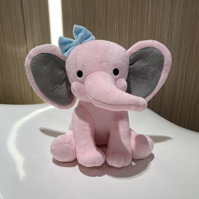 Yiran toy Elefant Plüschtier, Grau Rosa, ab 2 Jahren - Bild 1