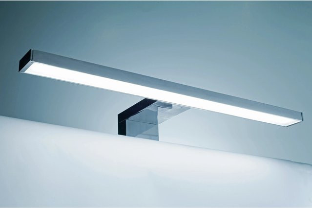 Sanotechnik Nora LED-Badleuchte verchromt mit Spiegel und Wandmontage - Bild 1