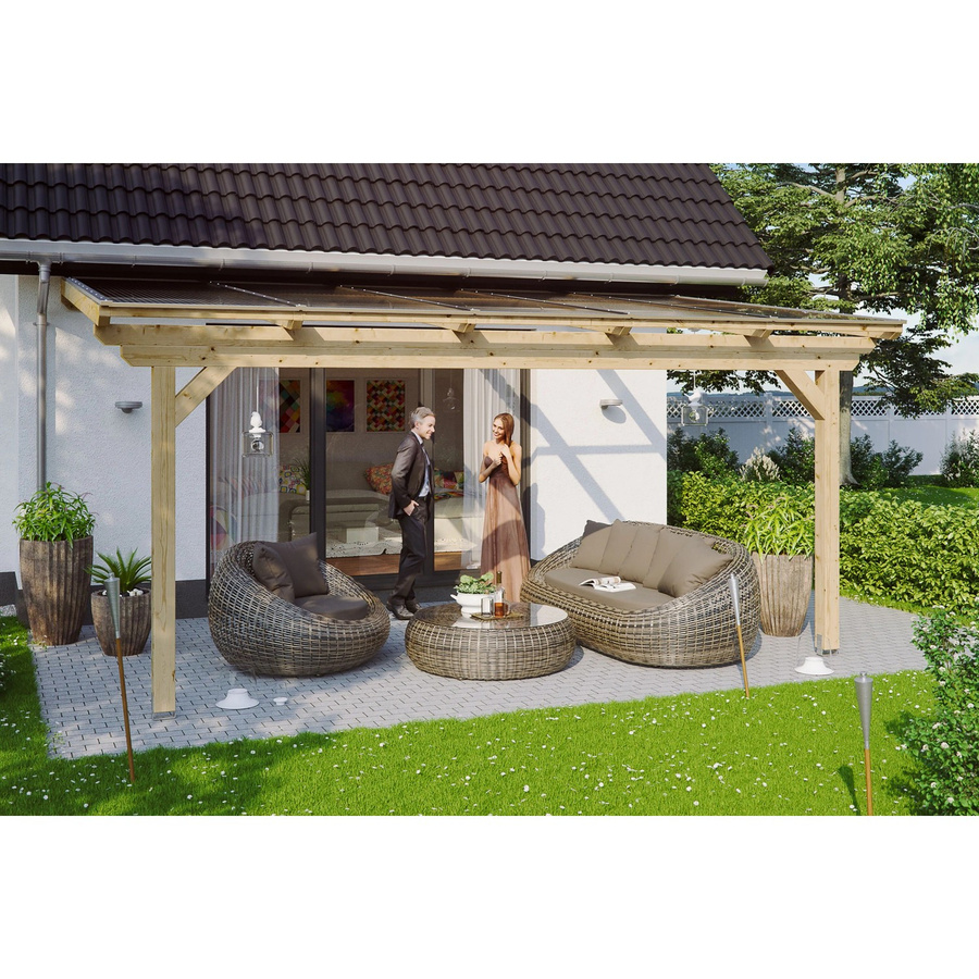 SKANHOLZ Terrassenüberdachung Ancona mit Polycarbonat-Dach in Beige, B: 541 cm, T: 400 cm - Bild 2