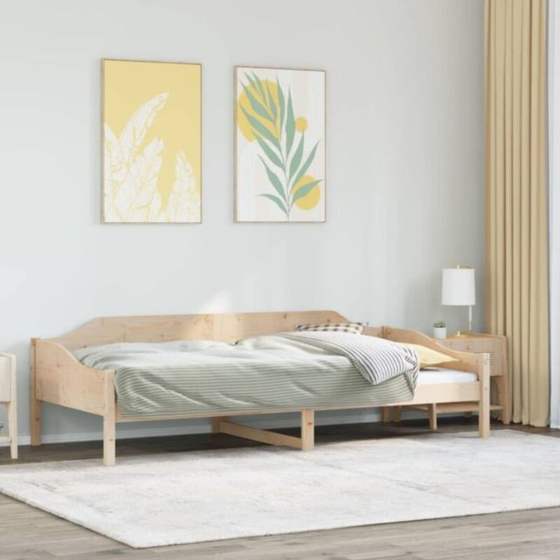 Massivholzbett Vidaxl aus Kiefernholz in Braun, B/T/H: 80 x 200 cm, ohne Matratze - Bild 1