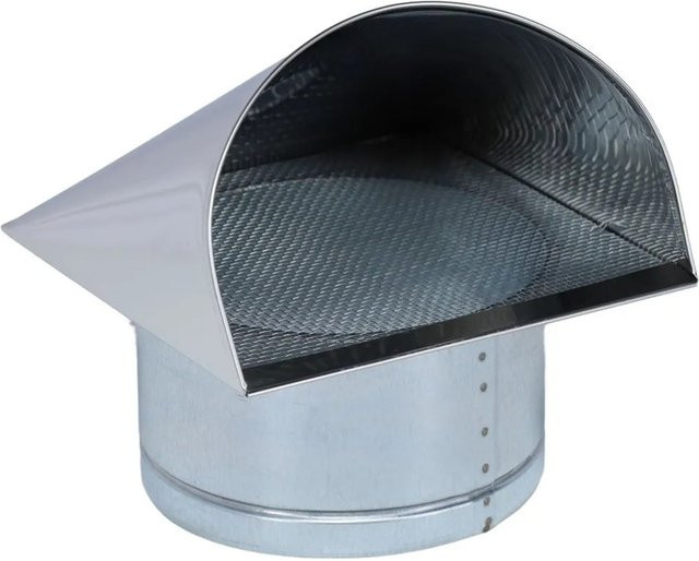 Subtiel Außenluft-Anschlussstutzen mit Insektenschutzgitter und Edelstahlabdeckung, Farbe: Silber, Durchmesser: 160 mm - Bild 1