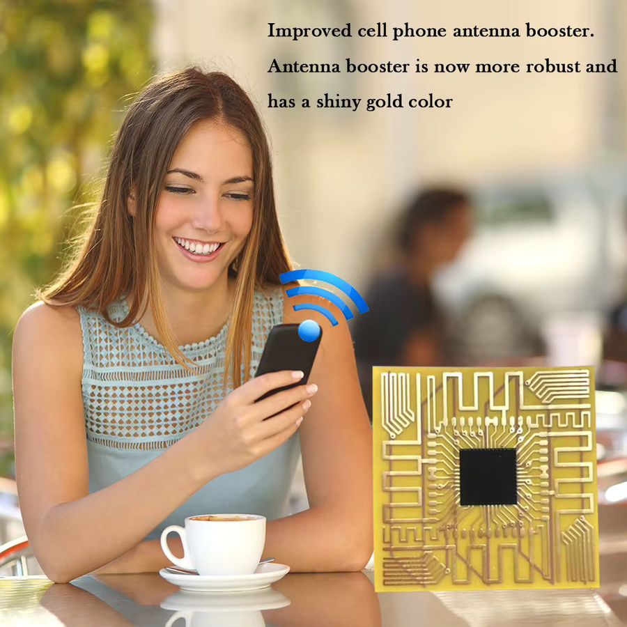 Tragbarer Handy-Signalverstärker SP3 und SP4 mit Antenna-Aufkleber in Gold - Bild 2