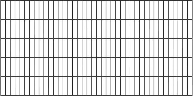 Alberts Metallzaun Grund-Set Doppelstabmatte Anthrazit zum Einbetonieren, Höhe: 80 cm, Länge: 10 m - Bild 1