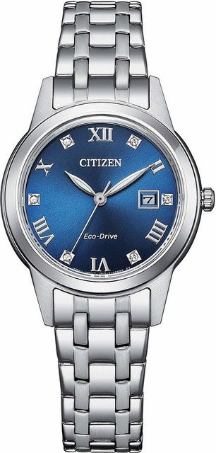 Citizen Armbanduhr Solar, Edelstahl, Blau, 30 mm, Damen - Bild 1