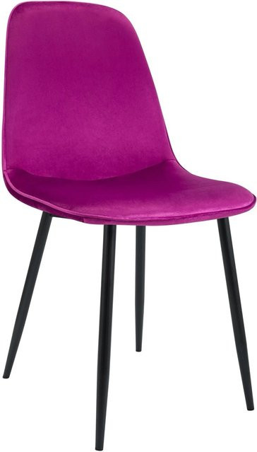 DELUKE Esszimmerstuhl RAZON in Lila mit Samtbezug, B/T/H: 45 x 54 x 88 cm - Bild 1