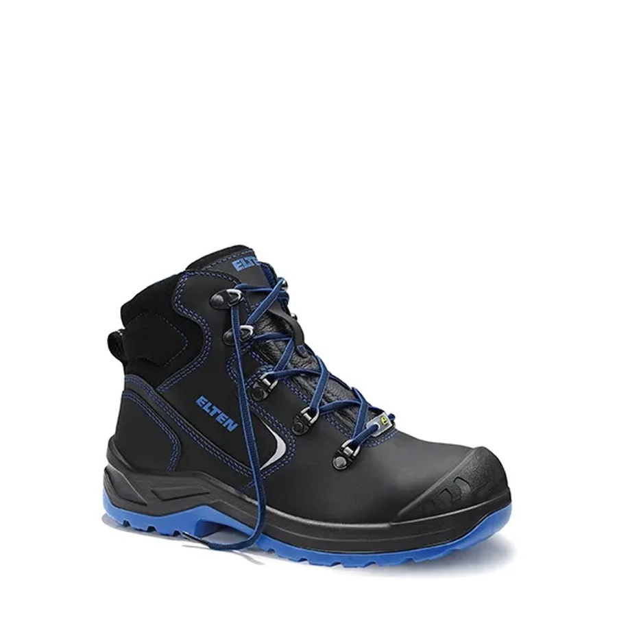 Elten Damen Sicherheitsschnürstiefel Lena S3 ESD aus Rindleder in Black-Blue Gr. 41 - Bild 2