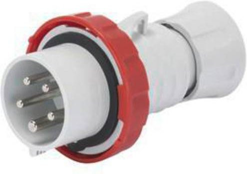 Gewiss GW60042FH CEE Stecker 32A 5-polig 380V/415V in Rot aus Edelstahl - Bild 1