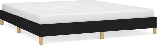 vidaXL Bettgestell gepolstert Schwarz Stoff B/T/H: 180 x 200 x 183 cm - Bild 1