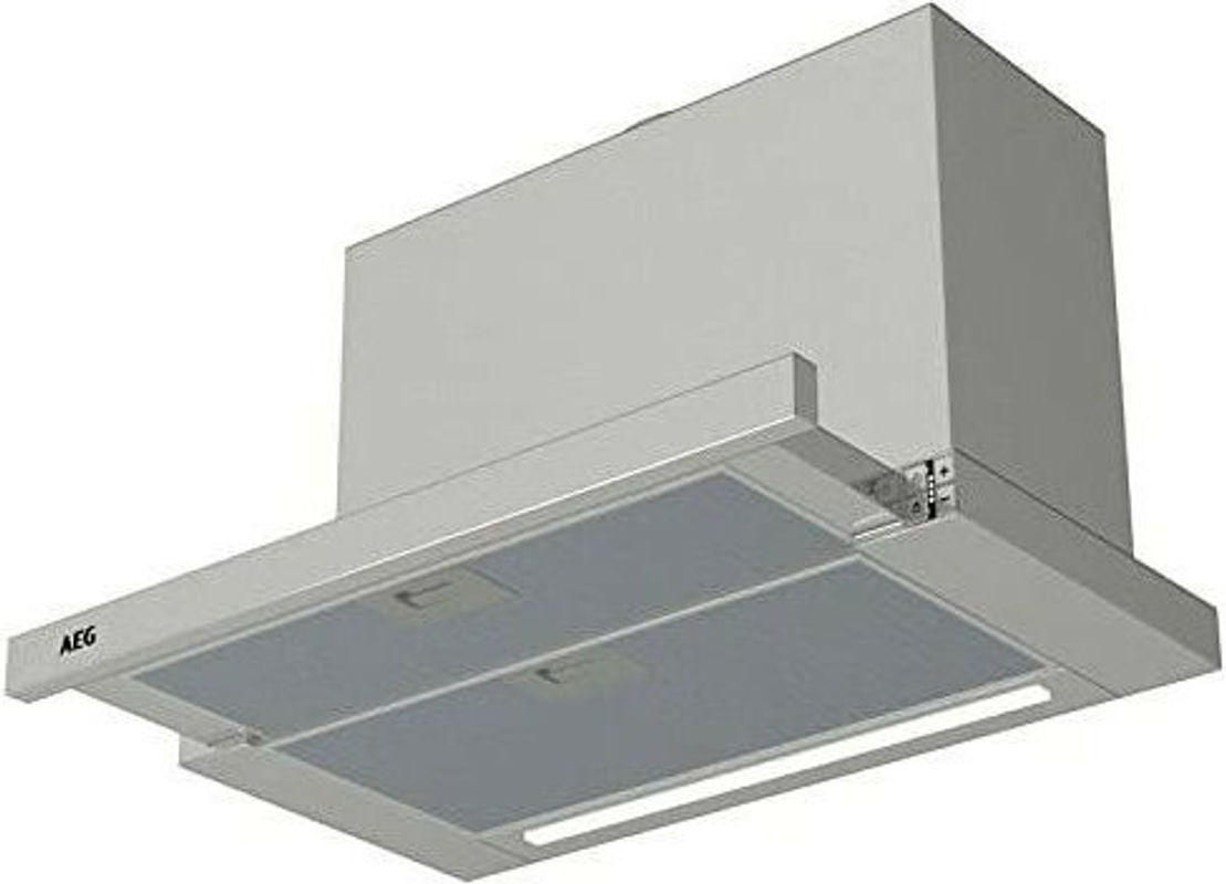 AEG Flachschirm-Dunstabzugshaube DPE5660M in Grau mit LED-Display und Metallgehäuse - Bild 2