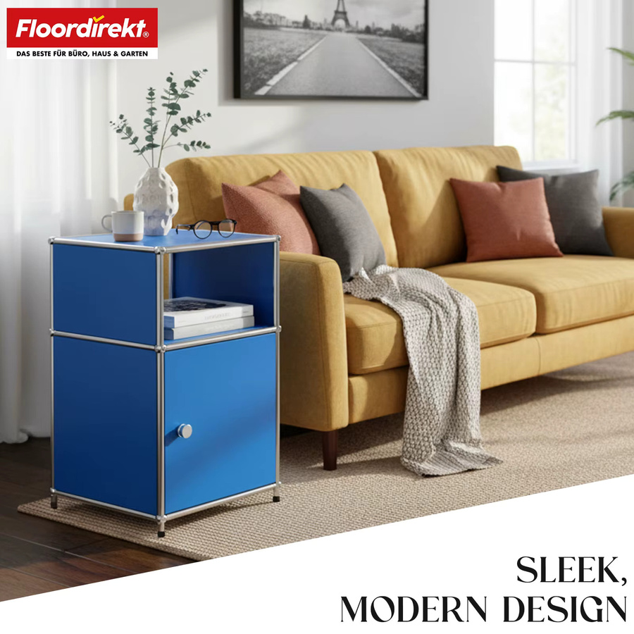 Floordirekt Metallregal Concept Epure MK 040 Standregal mit Tür in Blau - Bild 4