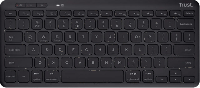 Trust Lyra Compact Bluetooth Tastatur QWERTZ Deutsch Schwarz mit Scissor-Technologie - Bild 2