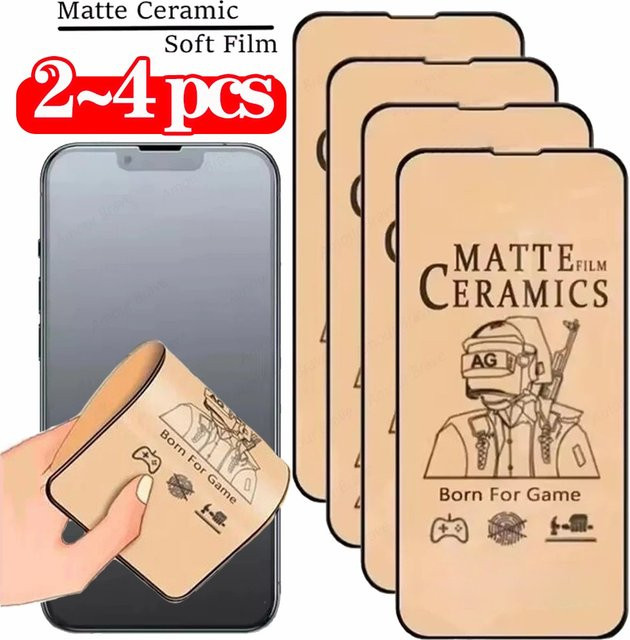CAPOFTU Keramik-Displayschutz matte Keramikfolie für iPhone 11 bis iPhone 17 Pro Max in Transparent - Bild 1