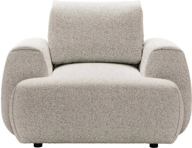 Vente-unique Sessel Monelia mit gerader Rückenlehne und Armlehnen in Lichtgrau, Höhe: 109 cm, Breite: 85 cm, Tiefe: 81 cm - Bild 1