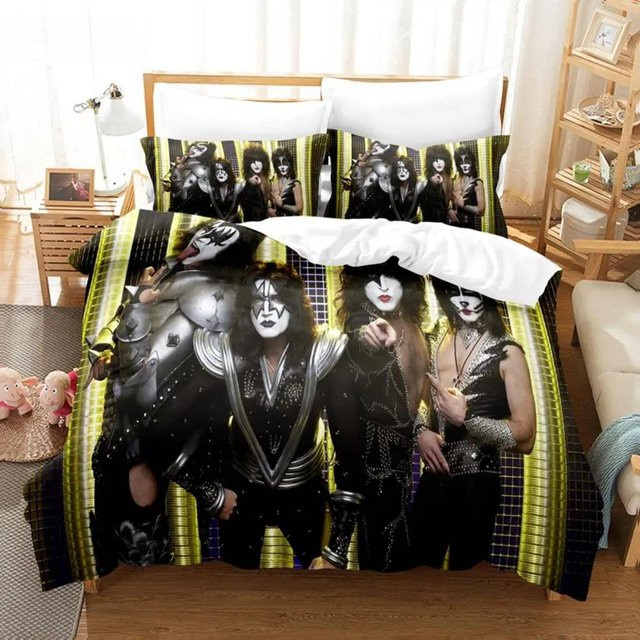 Kiss Band Bettwäscheset Lodestar aus Mikrofaser, Schwarz, B/H: 135 x 200 cm - Bild 1