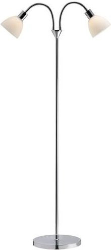 Nordlux Ray Double 63224033 Stehlampe in Chrom mit Glas und E14 Fassung, verstellbar und klassisch im Design - Bild 1