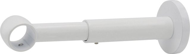 Mydeco Gardinenstangen-Halterung Noble 1-läufig ausziehbar Weiß Ø 2 cm - Bild 1