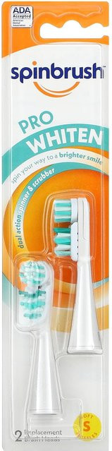 Spinbrush Pro Whitening Ersatzköpfe, 2 Stück, orange, weiche Borsten - Bild 1