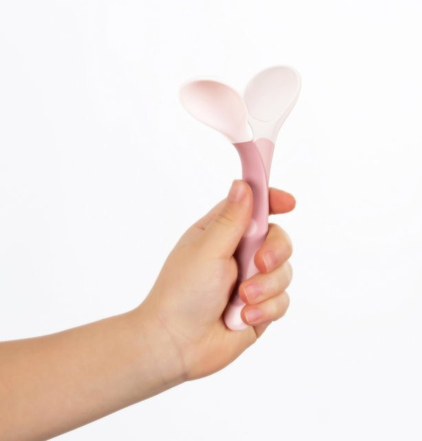 Reer 360 Grad Esslernbesteck Set in Pink, BPA-frei und ergonomisch geformt - Bild 1