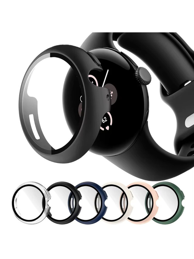 samusak Uhrenhülle mit Glas, Google Pixel Watch, Schwarz, PC - Bild 6