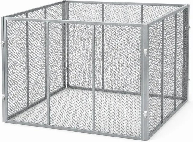 HomeLuxWorld Garten Komposter aus Metall in Silber, Volumen: 750 Liter, B/T/H: 100 x 100 x 75 cm - Bild 1